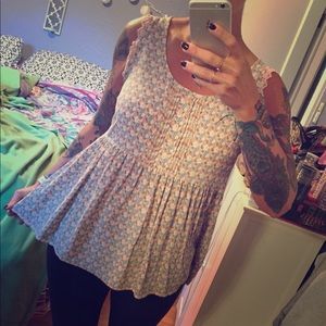 LC Lauren Conrad floral babydoll top